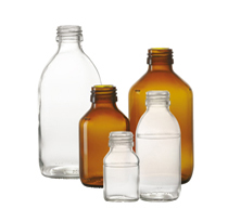 60 ml siroopfles, amber, type 3 geblazen glas