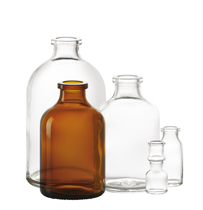 100 ml injectieflacon, helder, type 3 geblazen glas