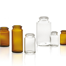 60 ml tabletpot, amber, type 3 geblazen glas