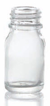 20 ml druppelfles, helder, type 3 geblazen glas